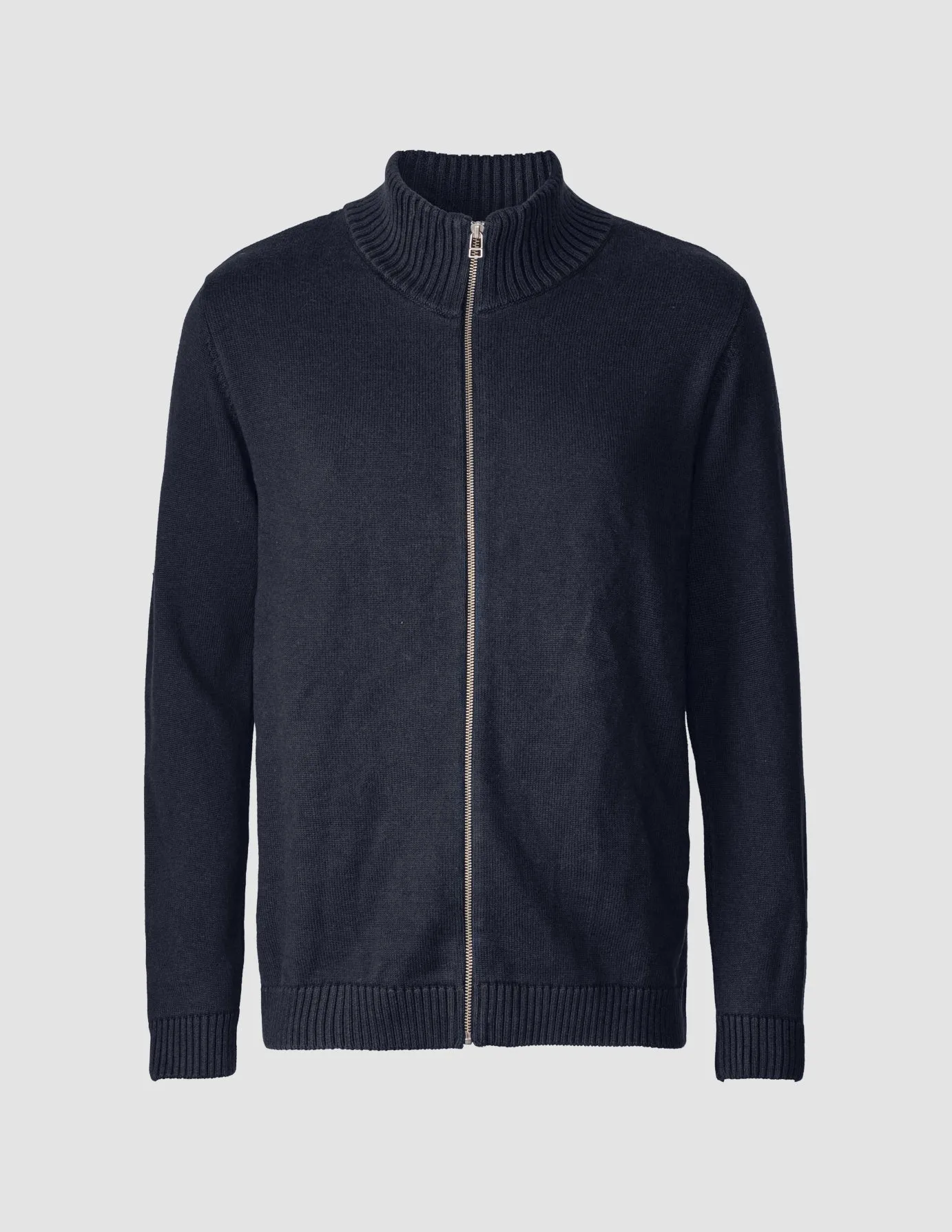 Heavy Knit Full Zip Dark Navy