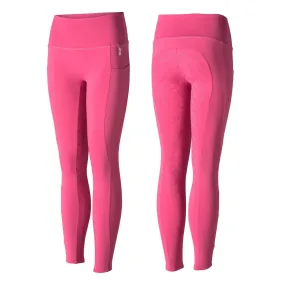 Horze Gillian Kids Compression Riding Tights (Pink)