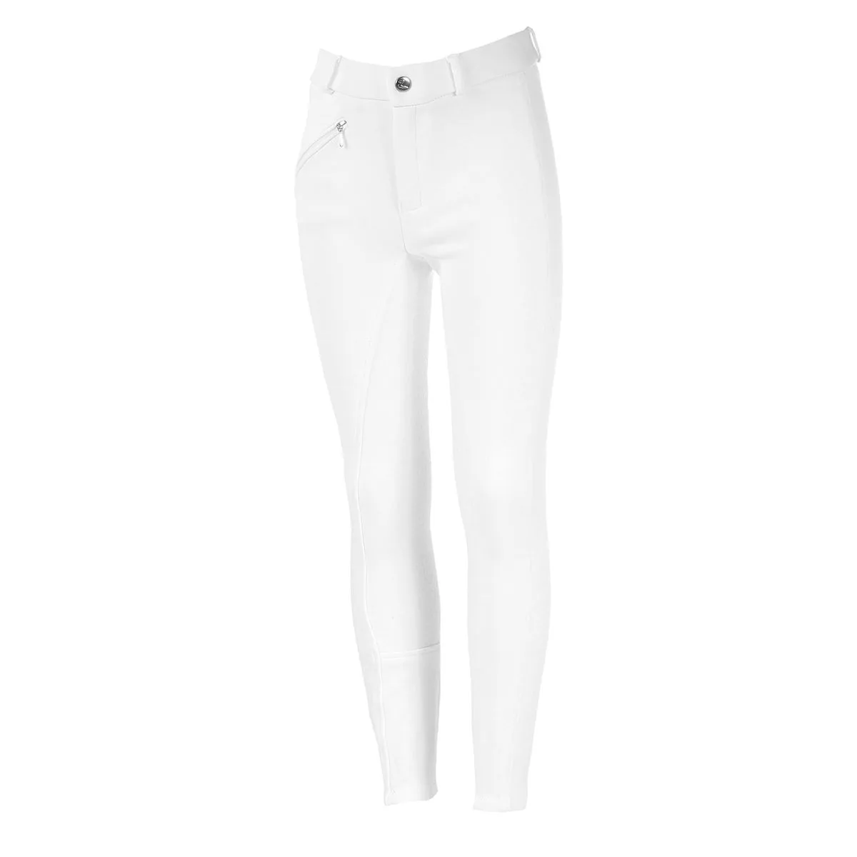 Horze Kids Active Silicone Grip Full Seat Breeches (White)