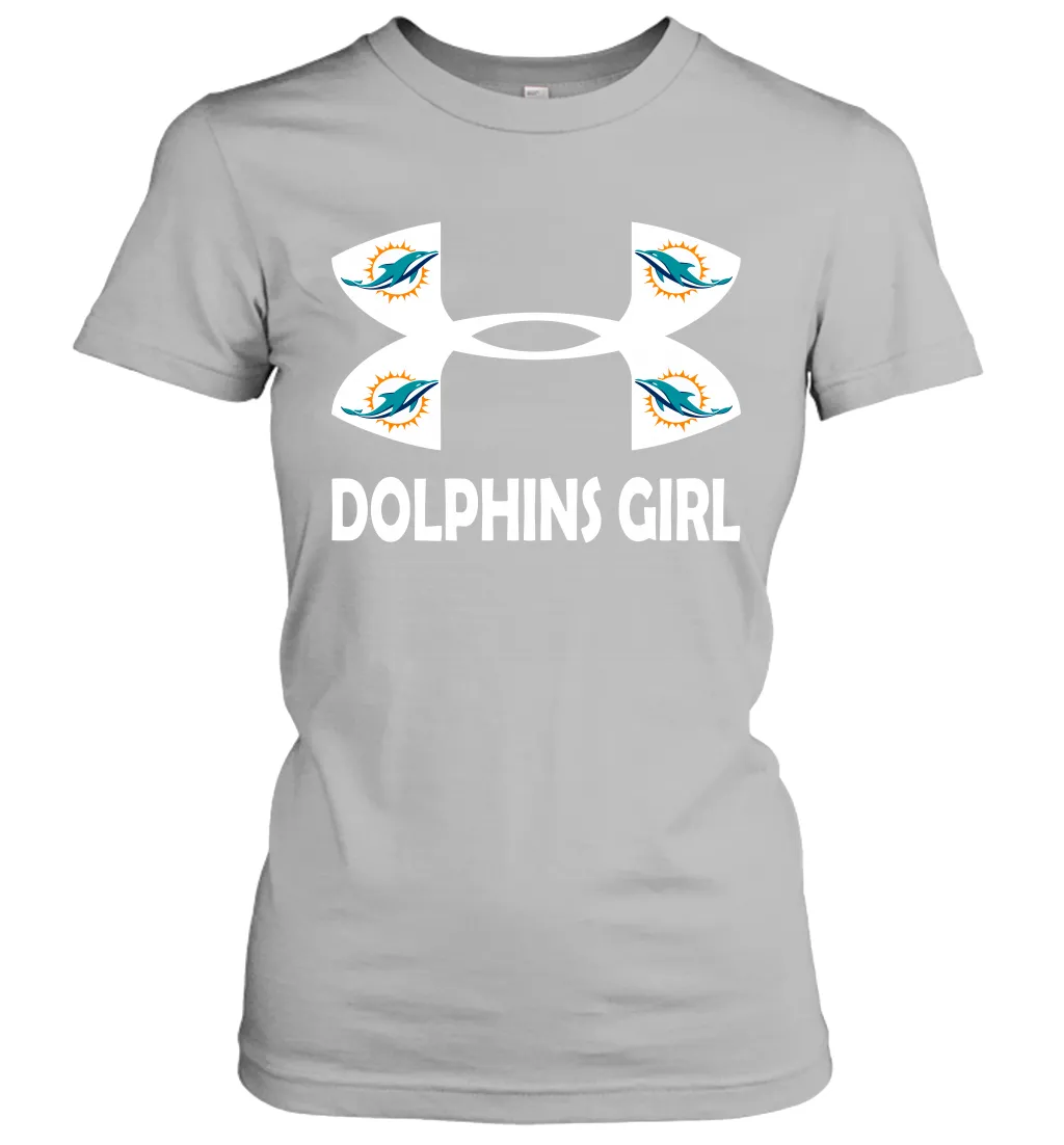 Miami Dolphins Girl Under Armour Football Short Sleeve