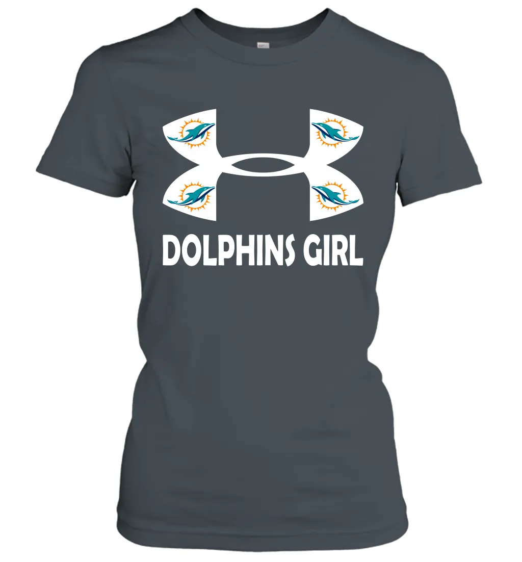 Miami Dolphins Girl Under Armour Football Short Sleeve