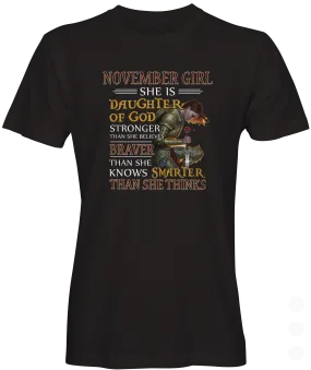 November Girl Heart Made of Gold T-shirt