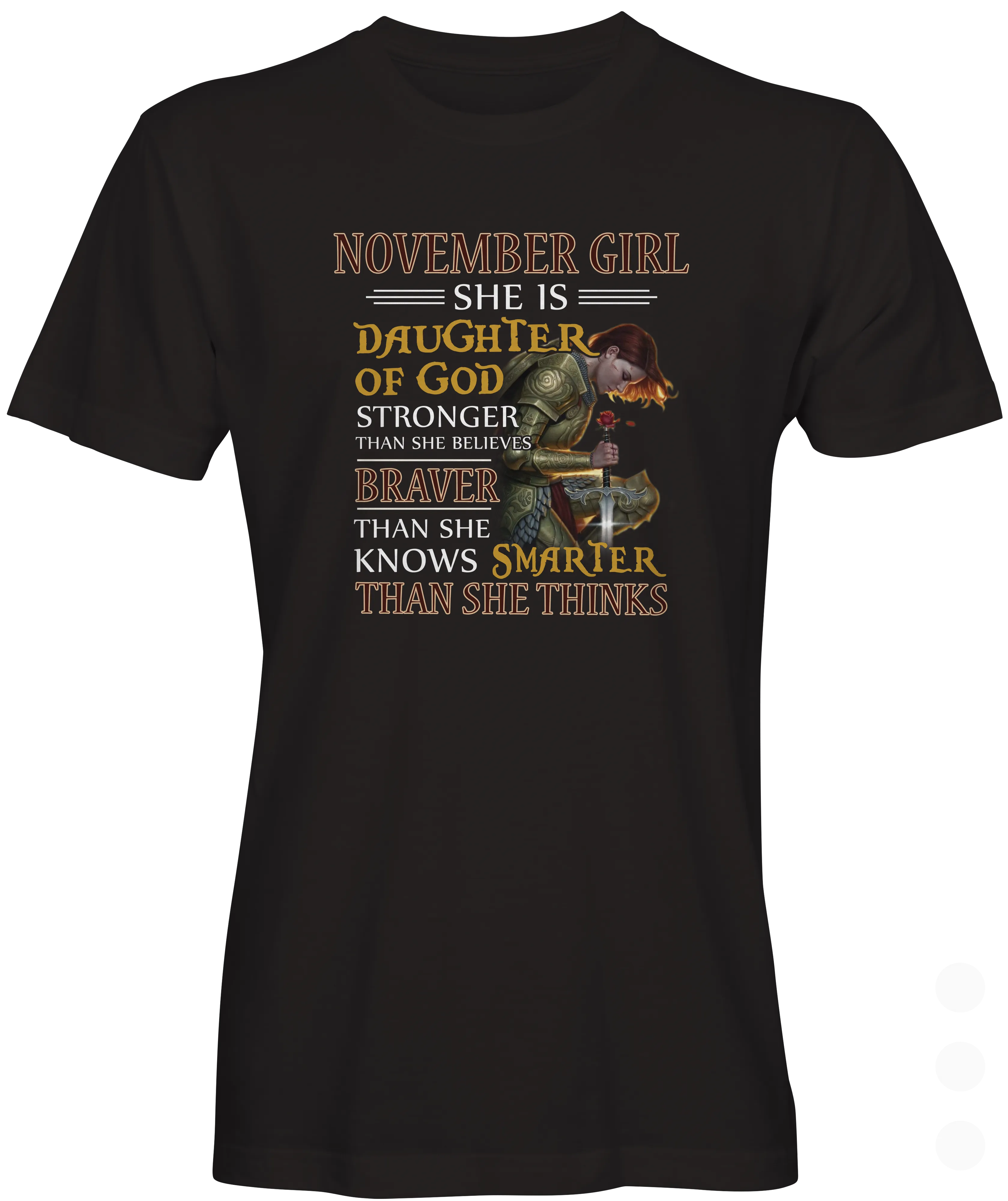 November Girl Heart Made of Gold T-shirt