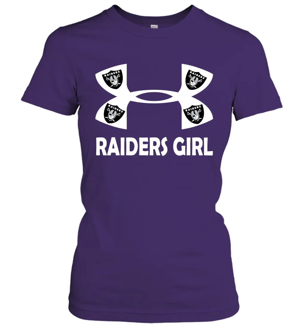 Oakland Raiders Girl Under Armour Football Short Sleeve