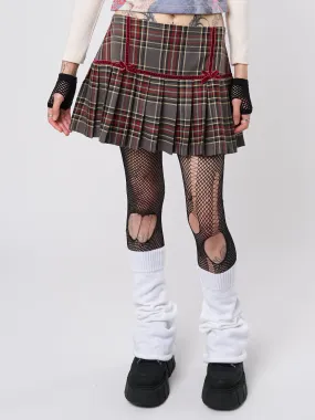 Orla Pleated Tartan Mini Skirt