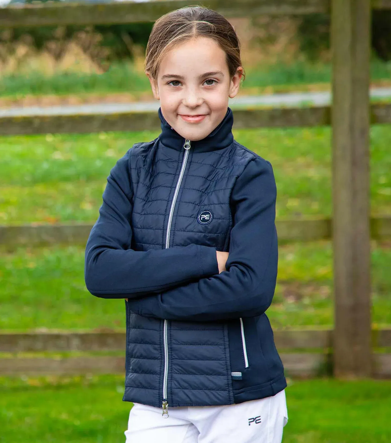 PEI Mini Elena Hybrid Riding Jacket for Kids (Navy)