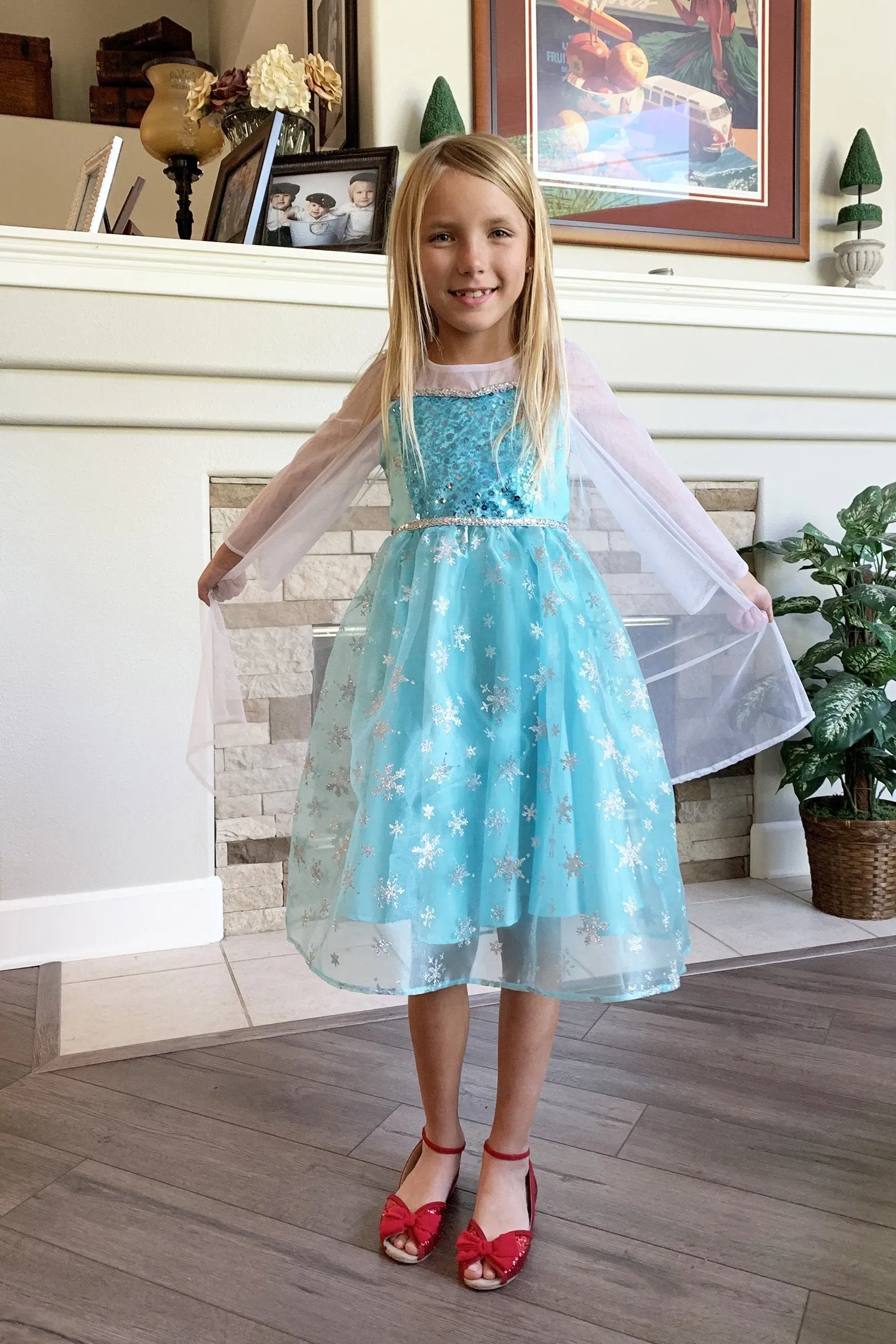 "Frozen" Inspired Ice Queen Girls Dress