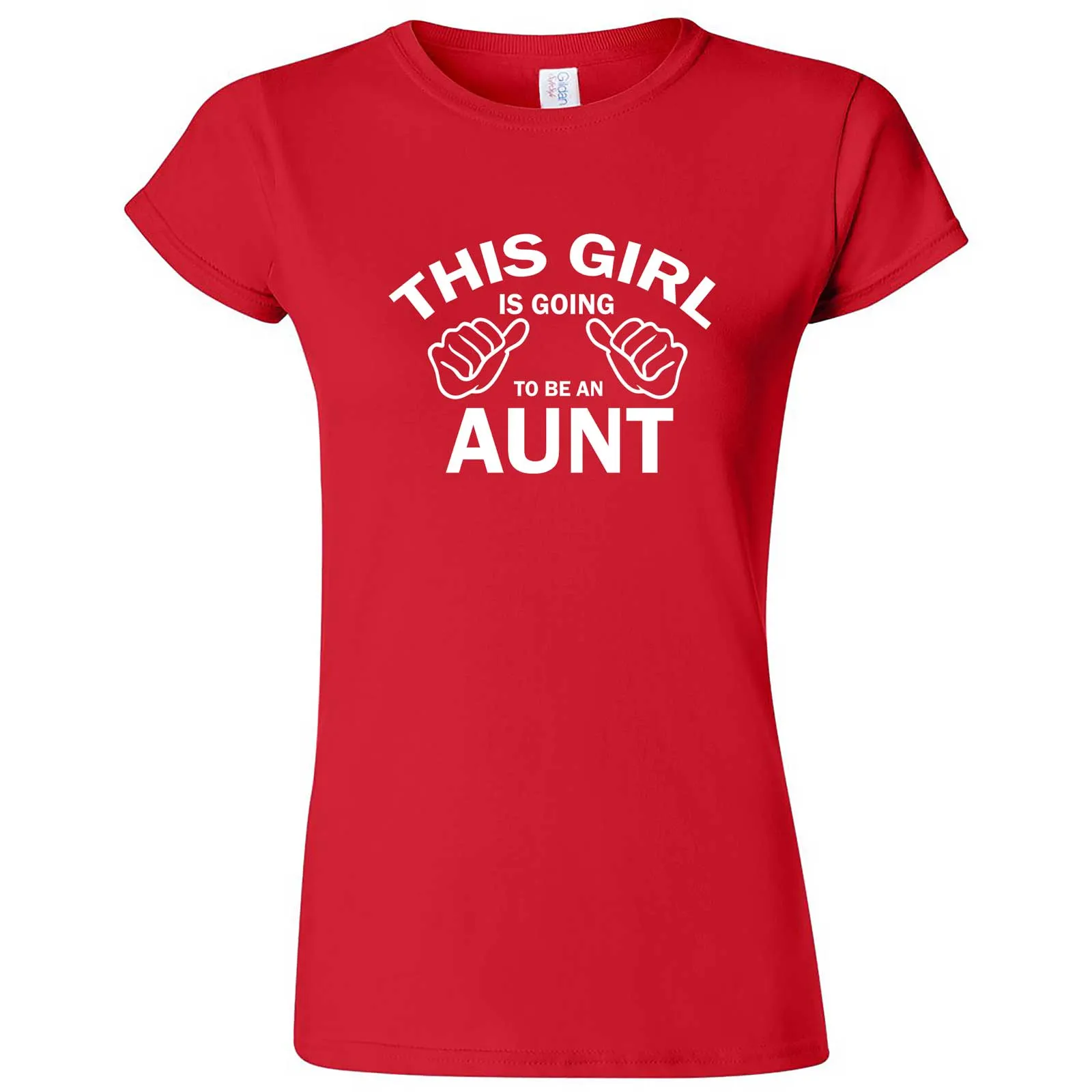 "This Girl is Going to Be an Aunt, White Text" women's t-shirt