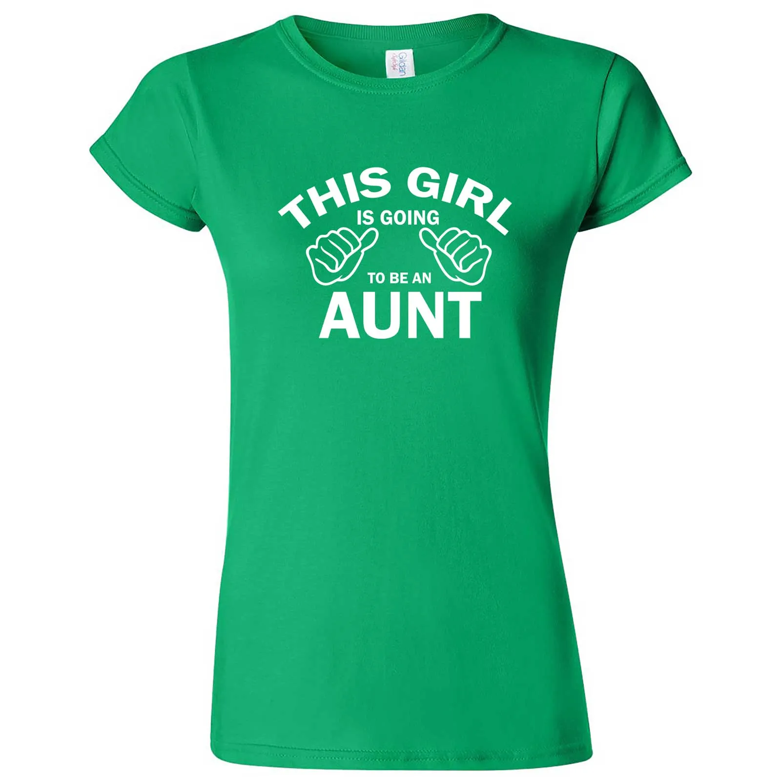 "This Girl is Going to Be an Aunt, White Text" women's t-shirt