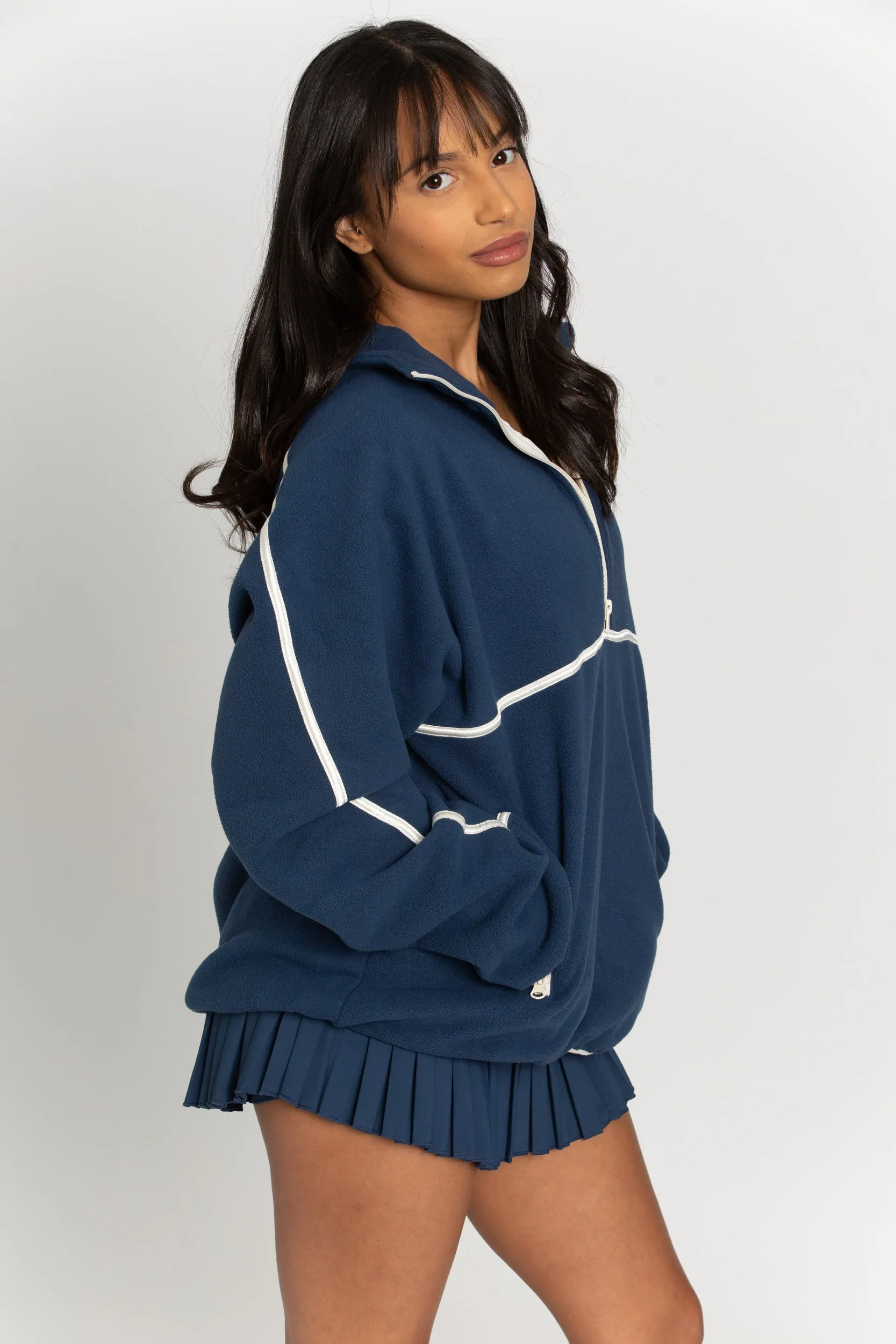 Stone Navy Pleated Tennis Skirt