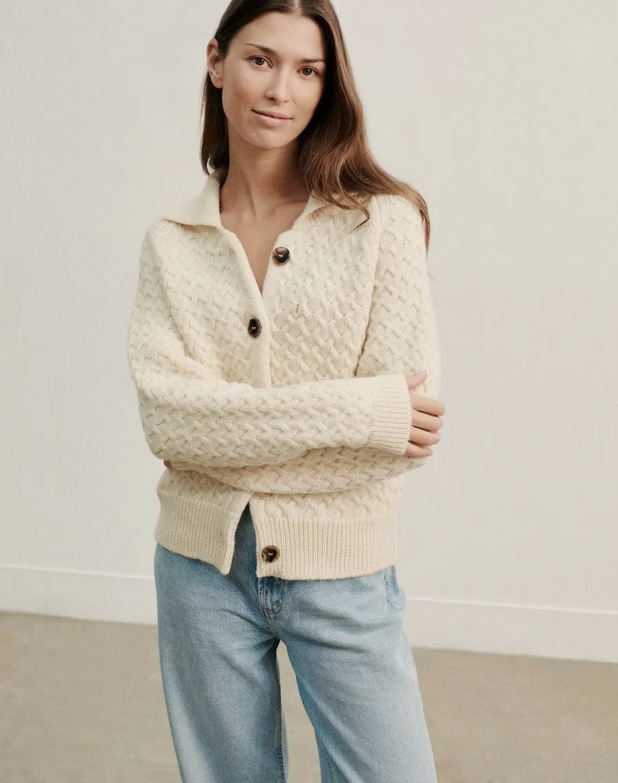 The MAREE CARDIGAN - Undyed Ecru