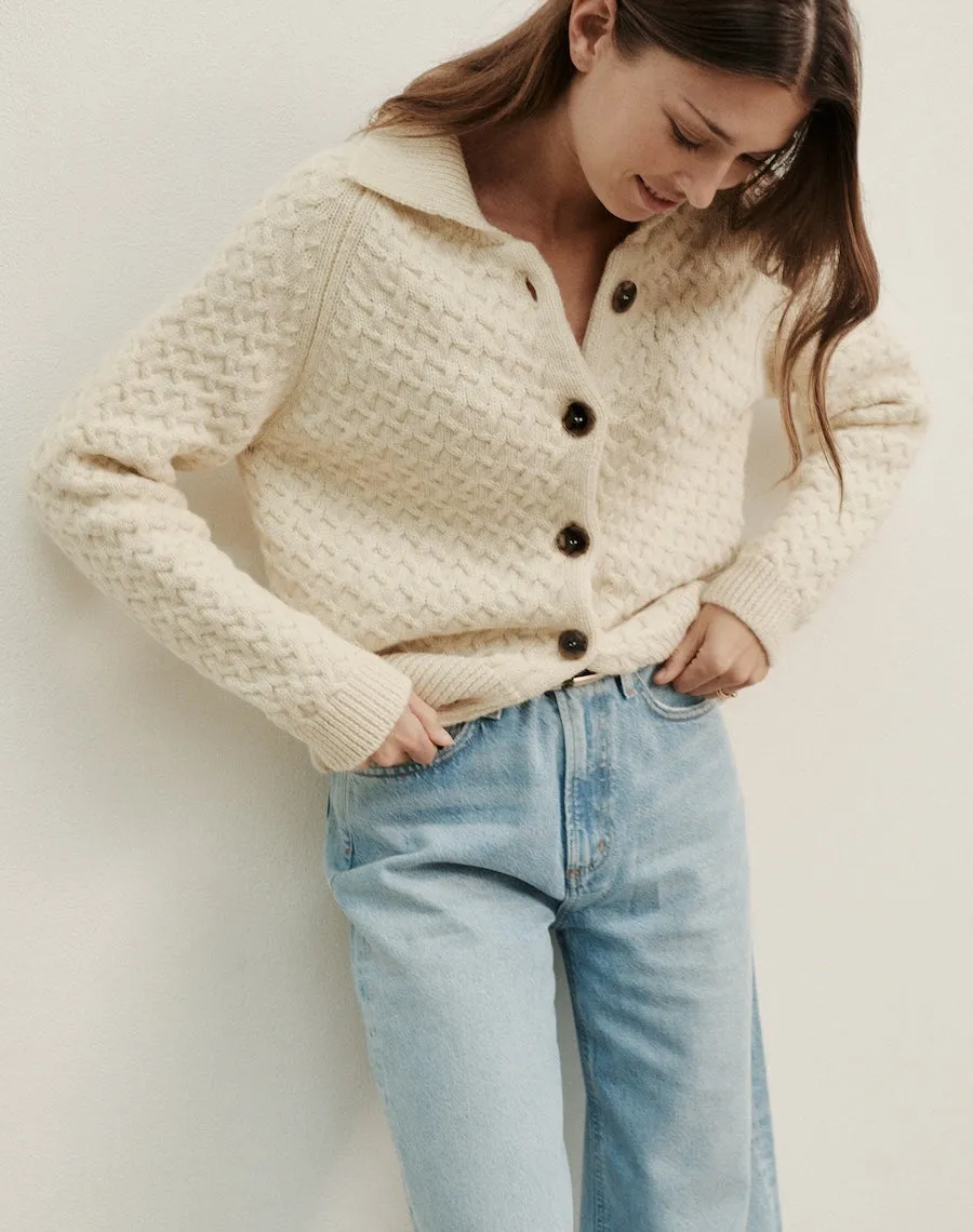 The MAREE CARDIGAN - Undyed Ecru