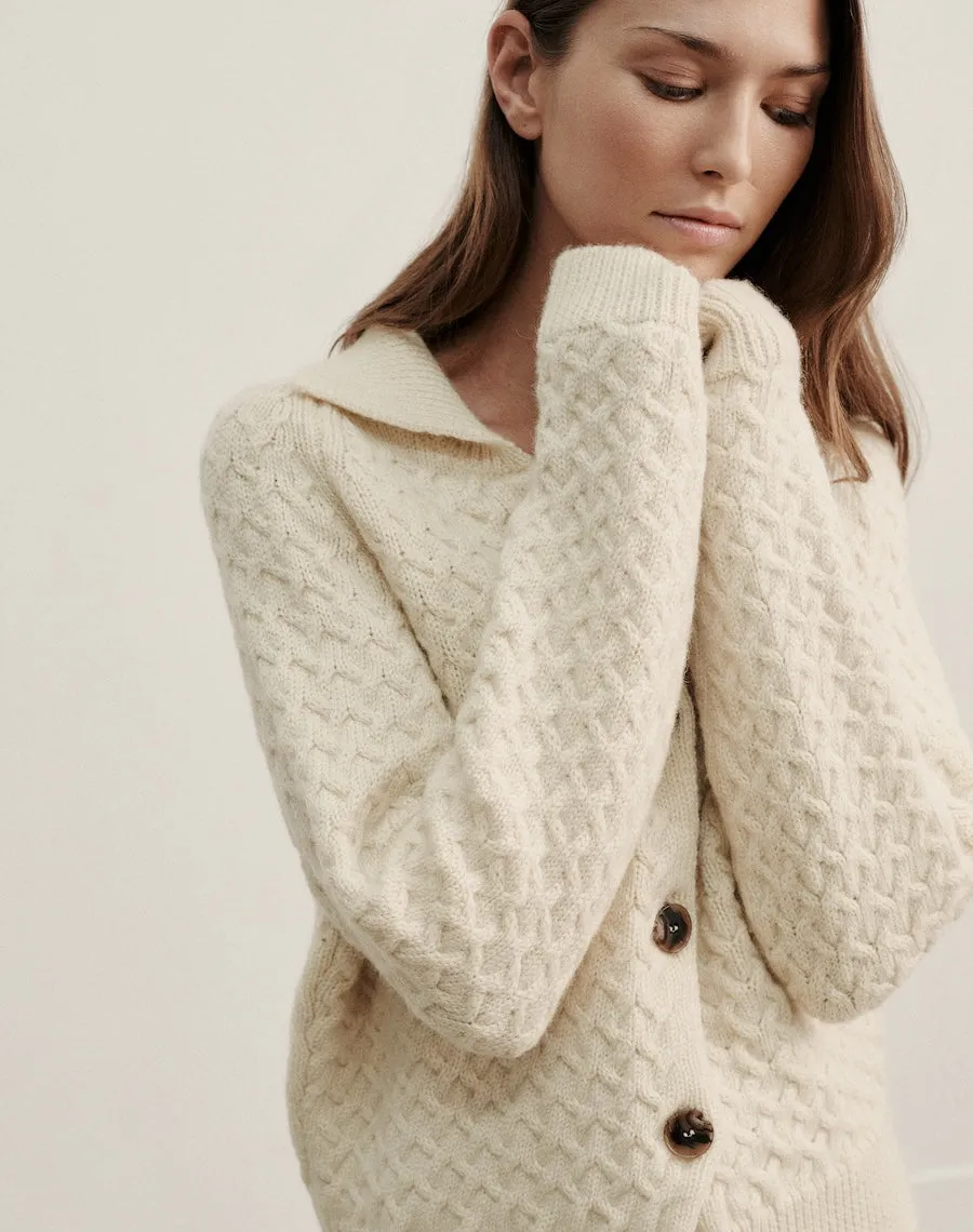 The MAREE CARDIGAN - Undyed Ecru