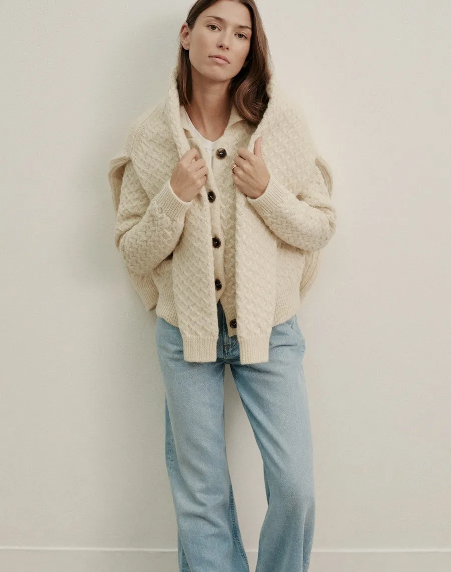 The MAREE CARDIGAN - Undyed Ecru