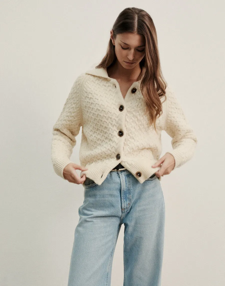 The MAREE CARDIGAN - Undyed Ecru