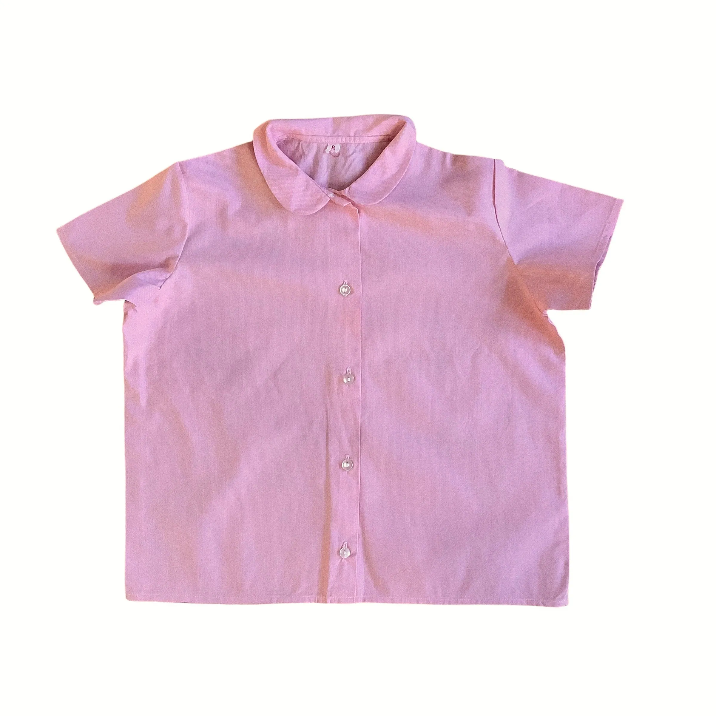 Vintage 1960s Pink Peter-Pan Collar Shirt   8-10Y