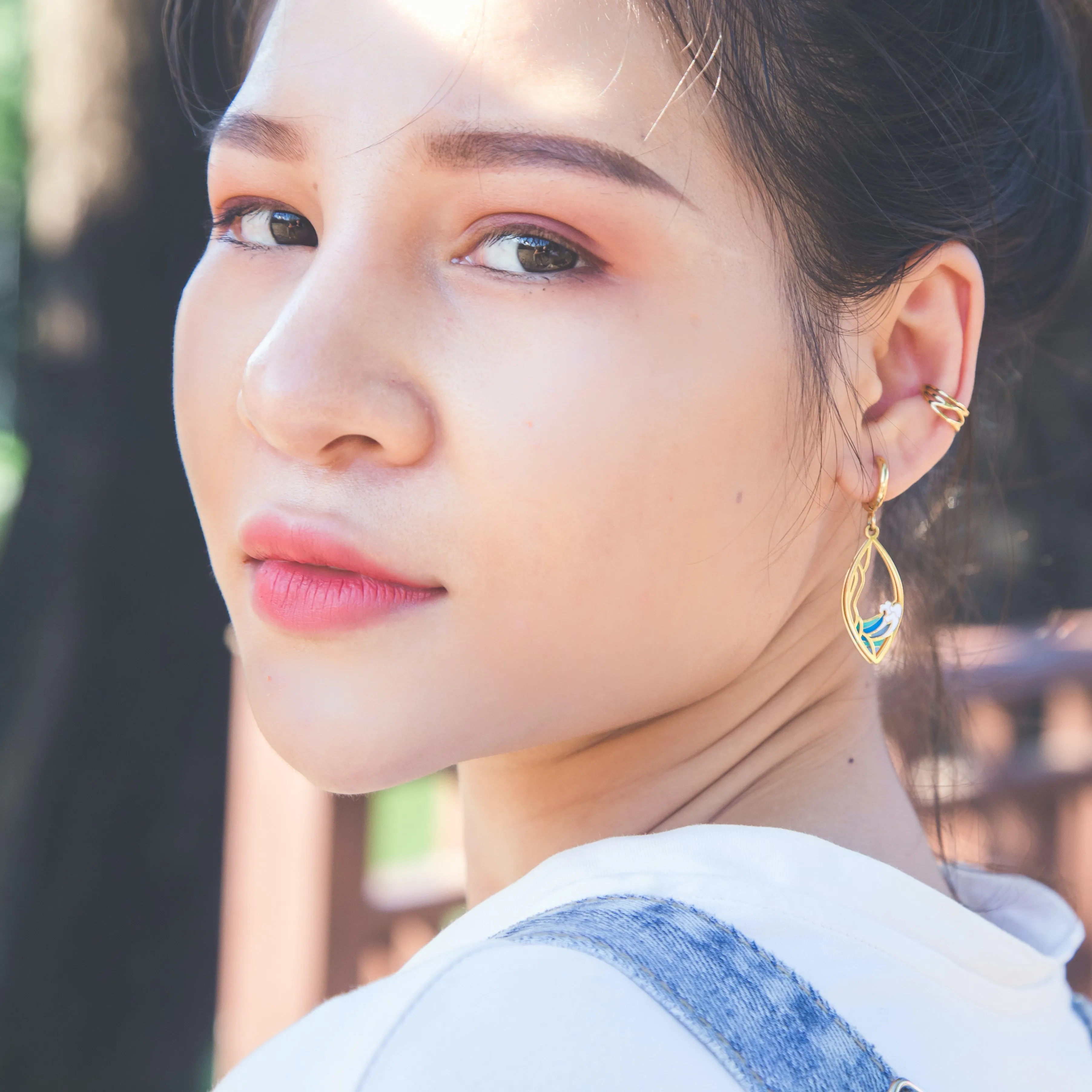 Walk on Water Enamel Drop Earrings