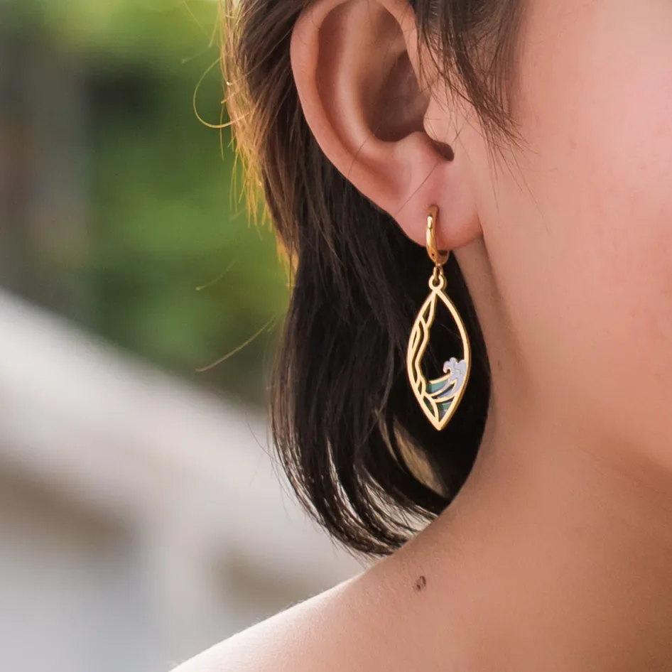 Walk on Water Enamel Drop Earrings