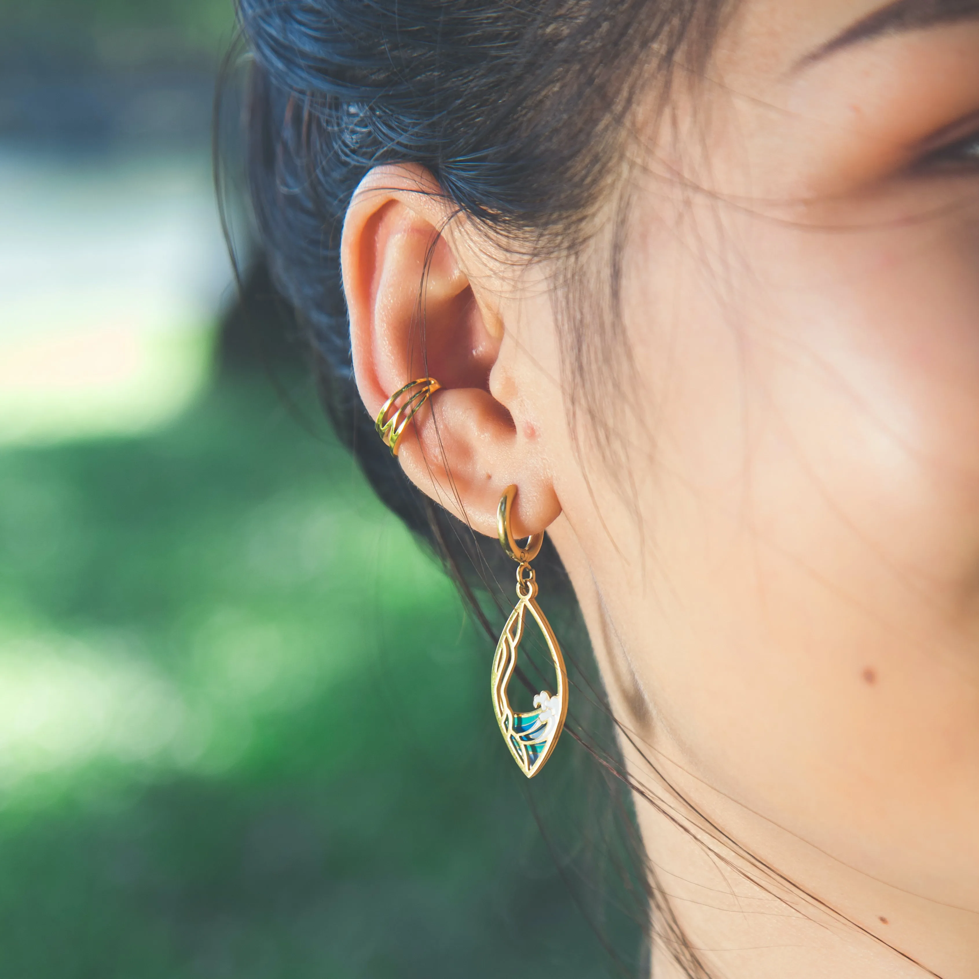 Walk on Water Enamel Drop Earrings