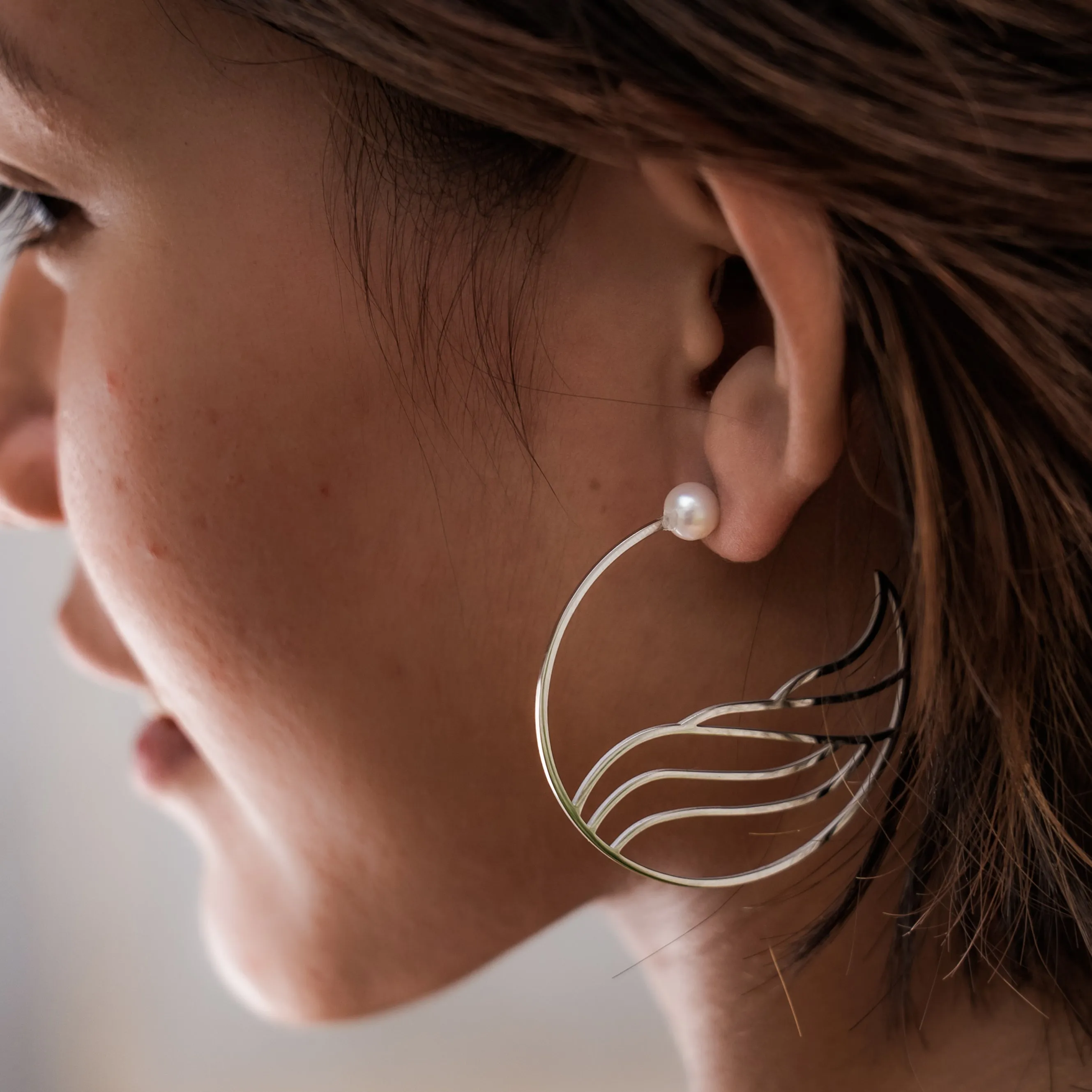 Walk on Water Hoop Earrings