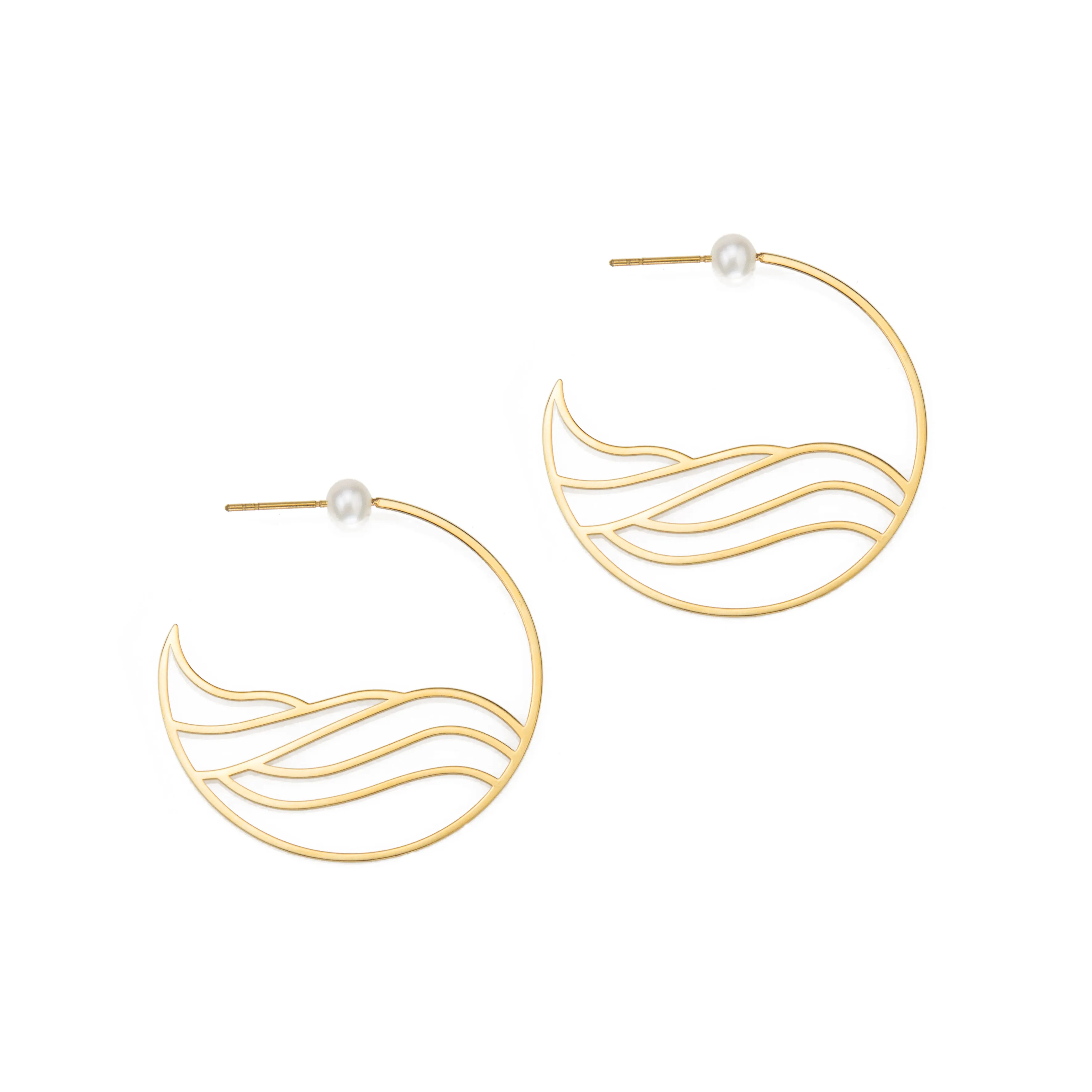 Walk on Water Hoop Earrings